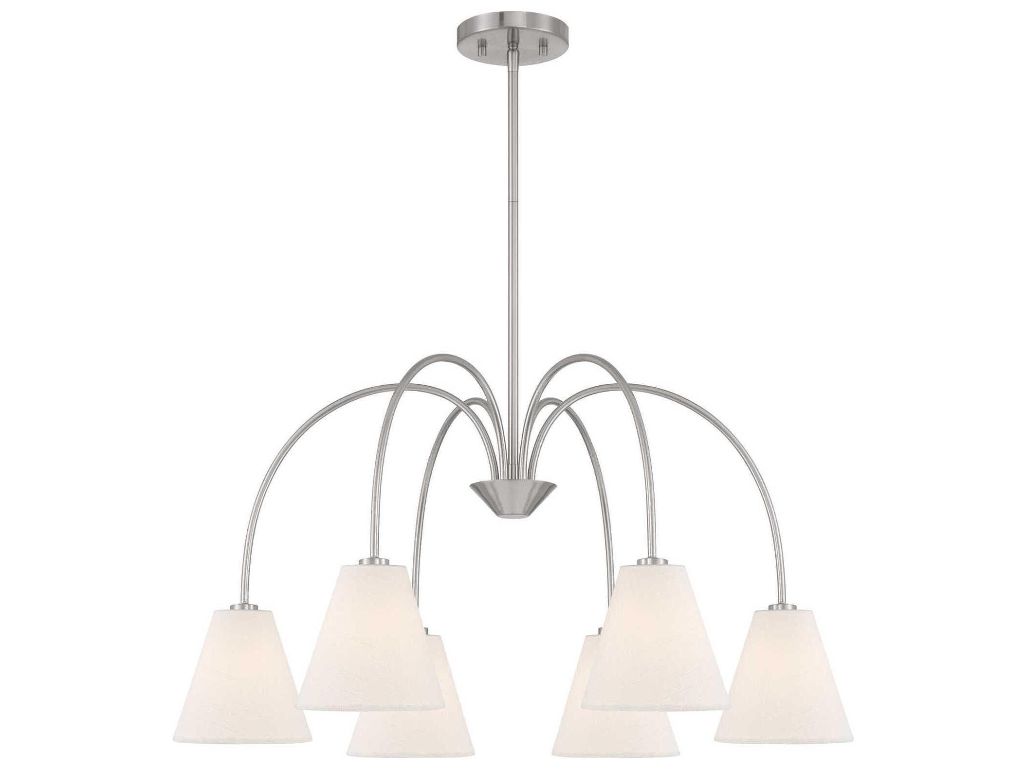 Savoy House Meridian 6-Light Brushed Nickel Empire Chandelier