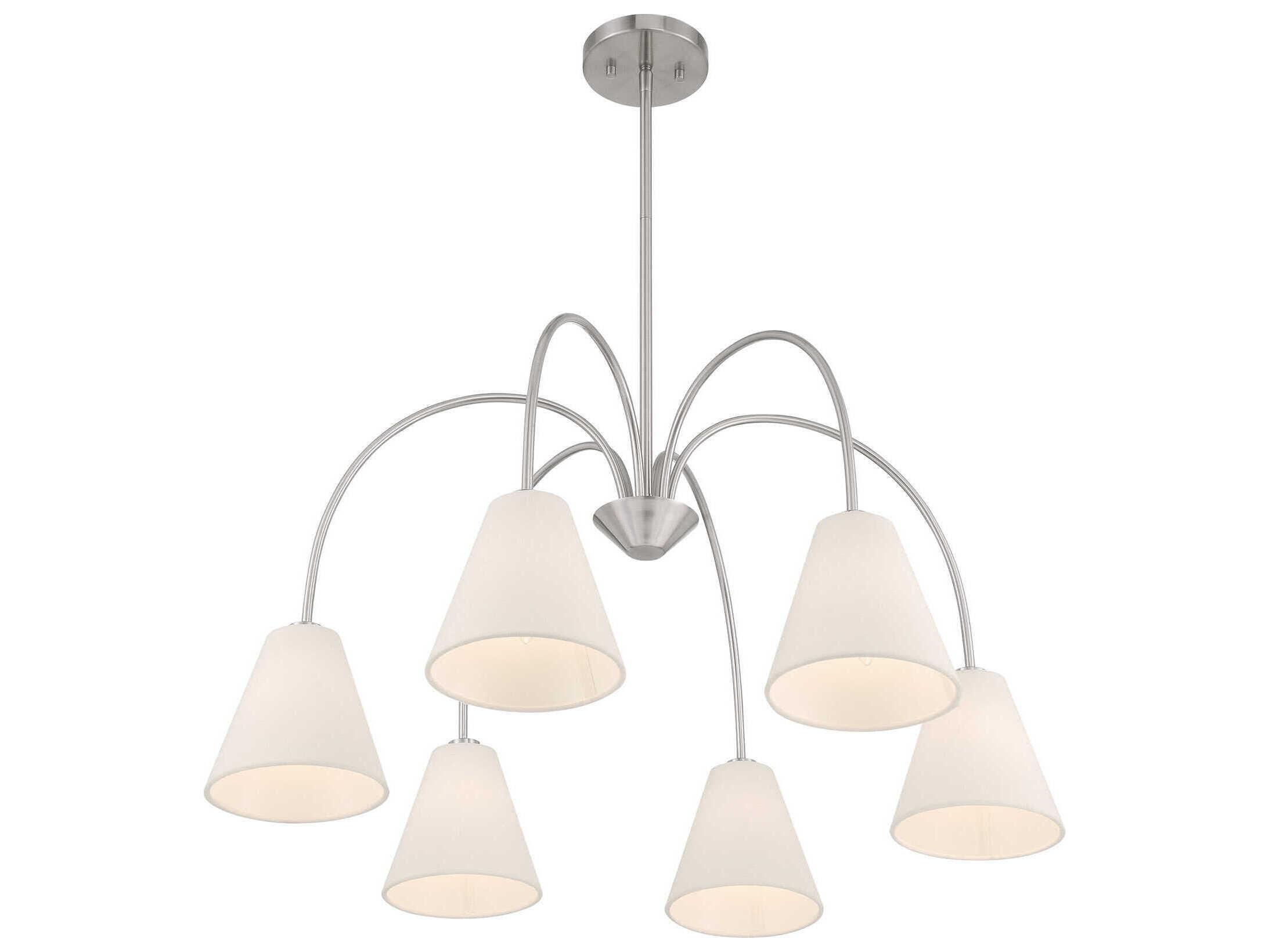 Savoy House Meridian 6-Light Brushed Nickel Empire Chandelier