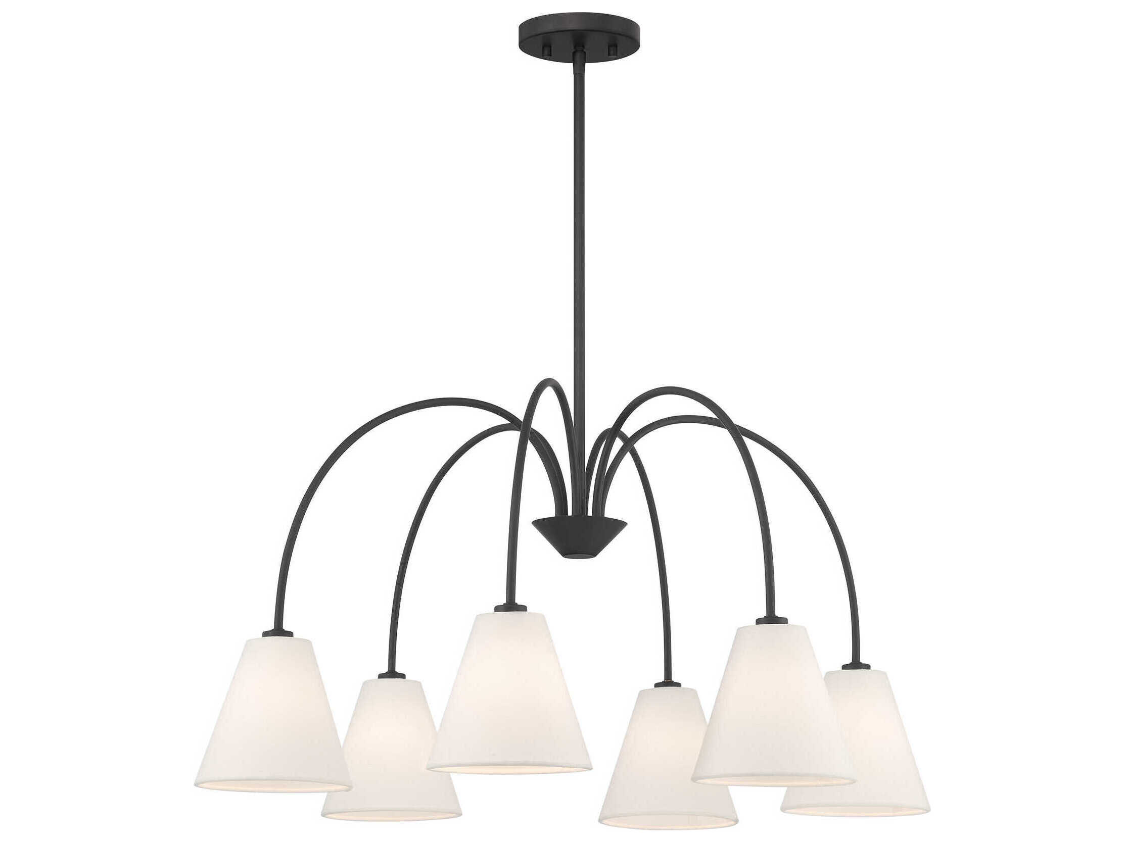 Savoy House Meridian 6-Light Matte Black Empire Chandelier