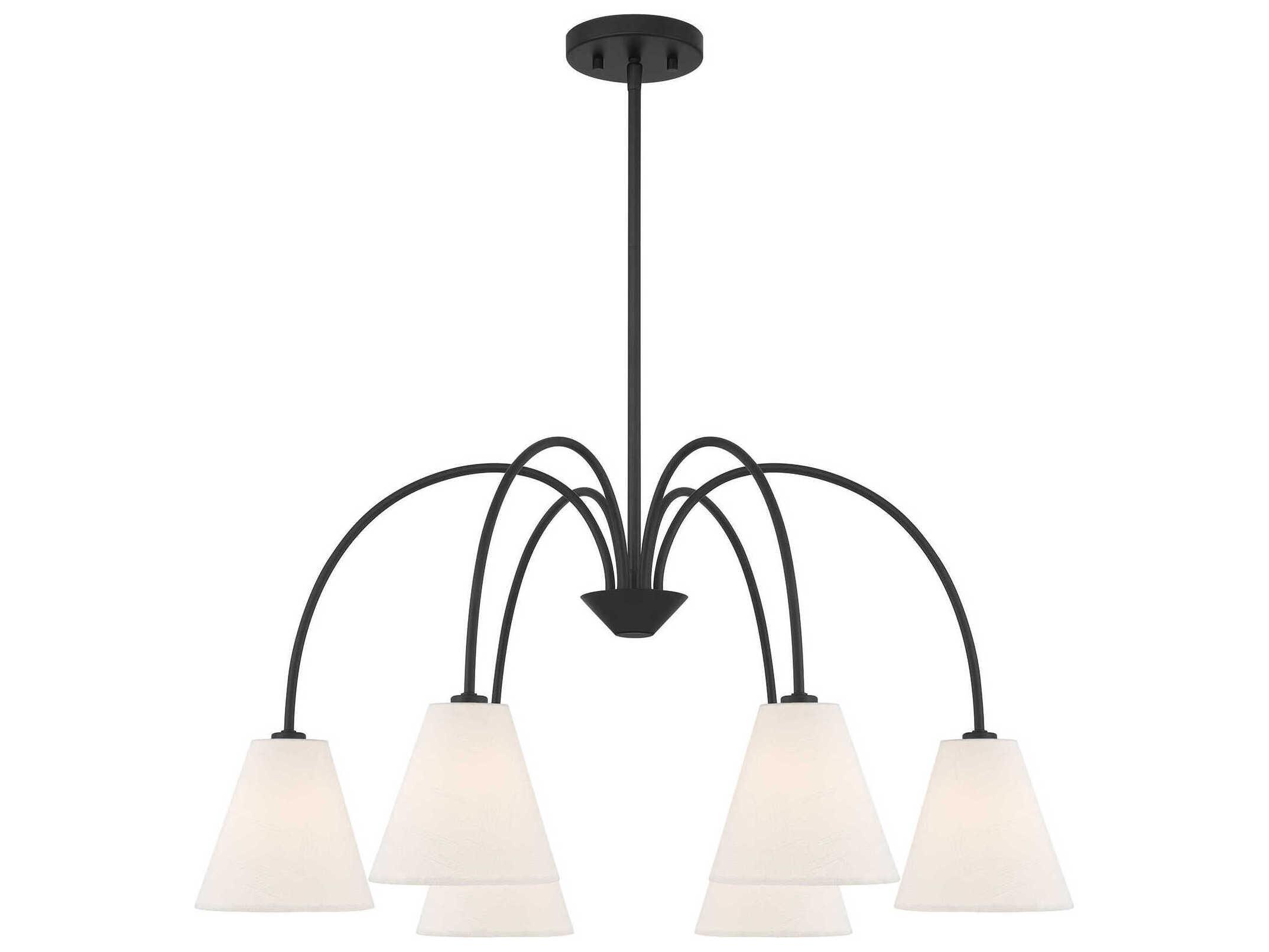 Savoy House Meridian 6-Light Matte Black Empire Chandelier