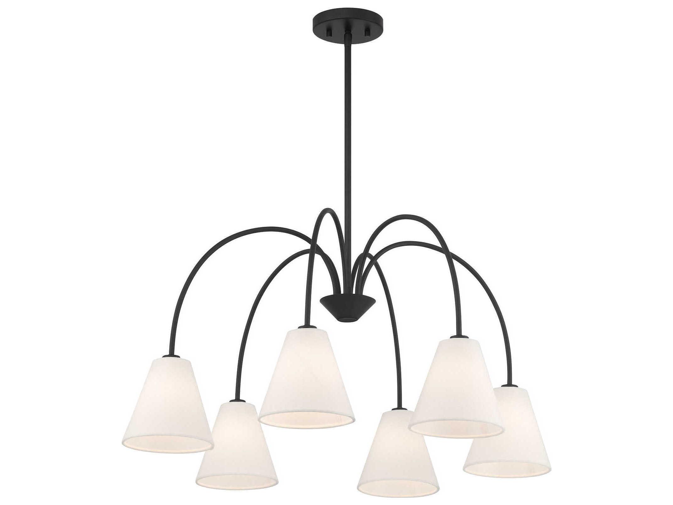 Savoy House Meridian 6-Light Matte Black Empire Chandelier