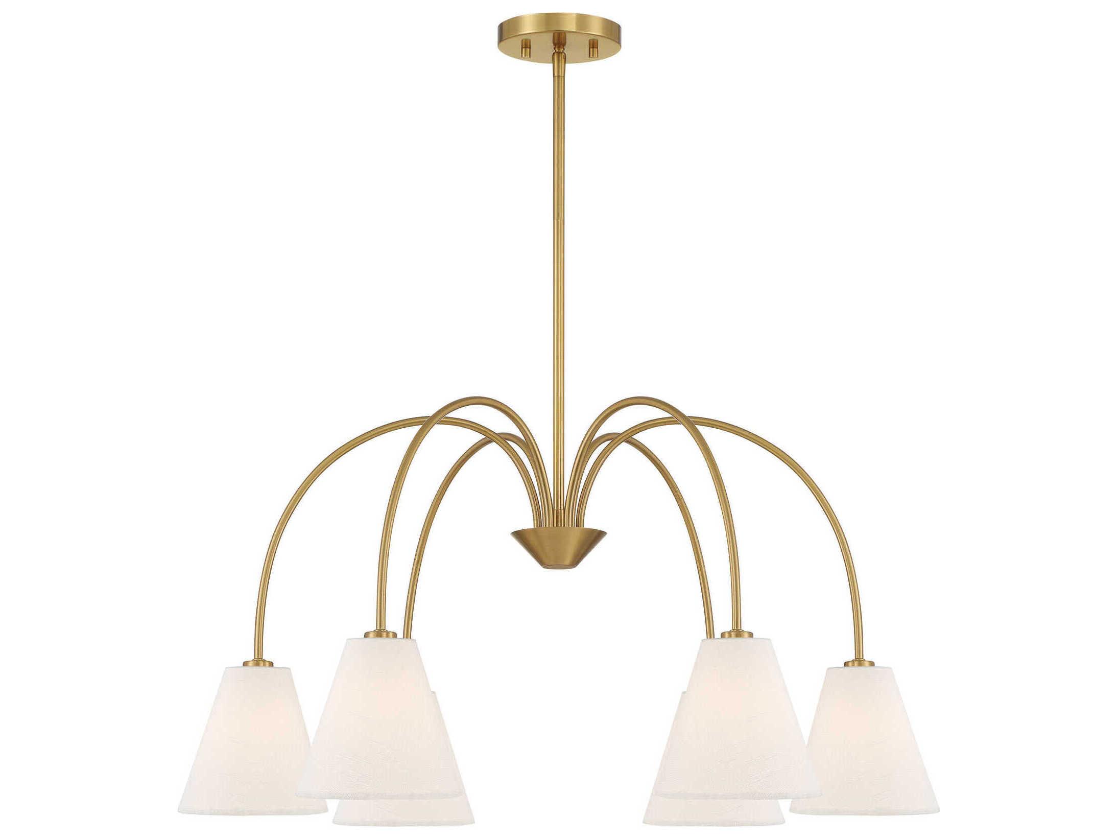 Savoy House Meridian 6-Light Natural Brass Empire Chandelier