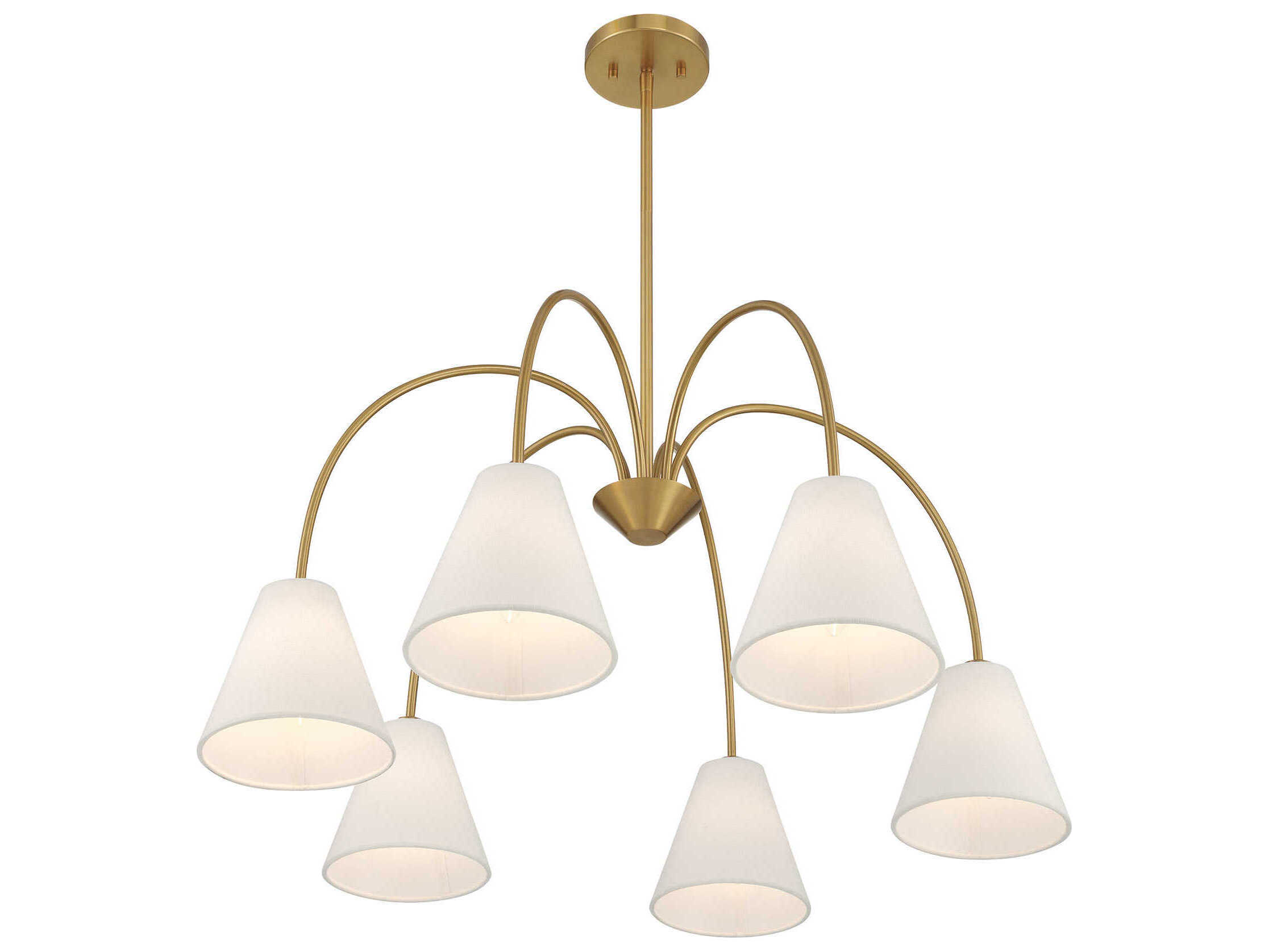 Savoy House Meridian 6-Light Natural Brass Empire Chandelier