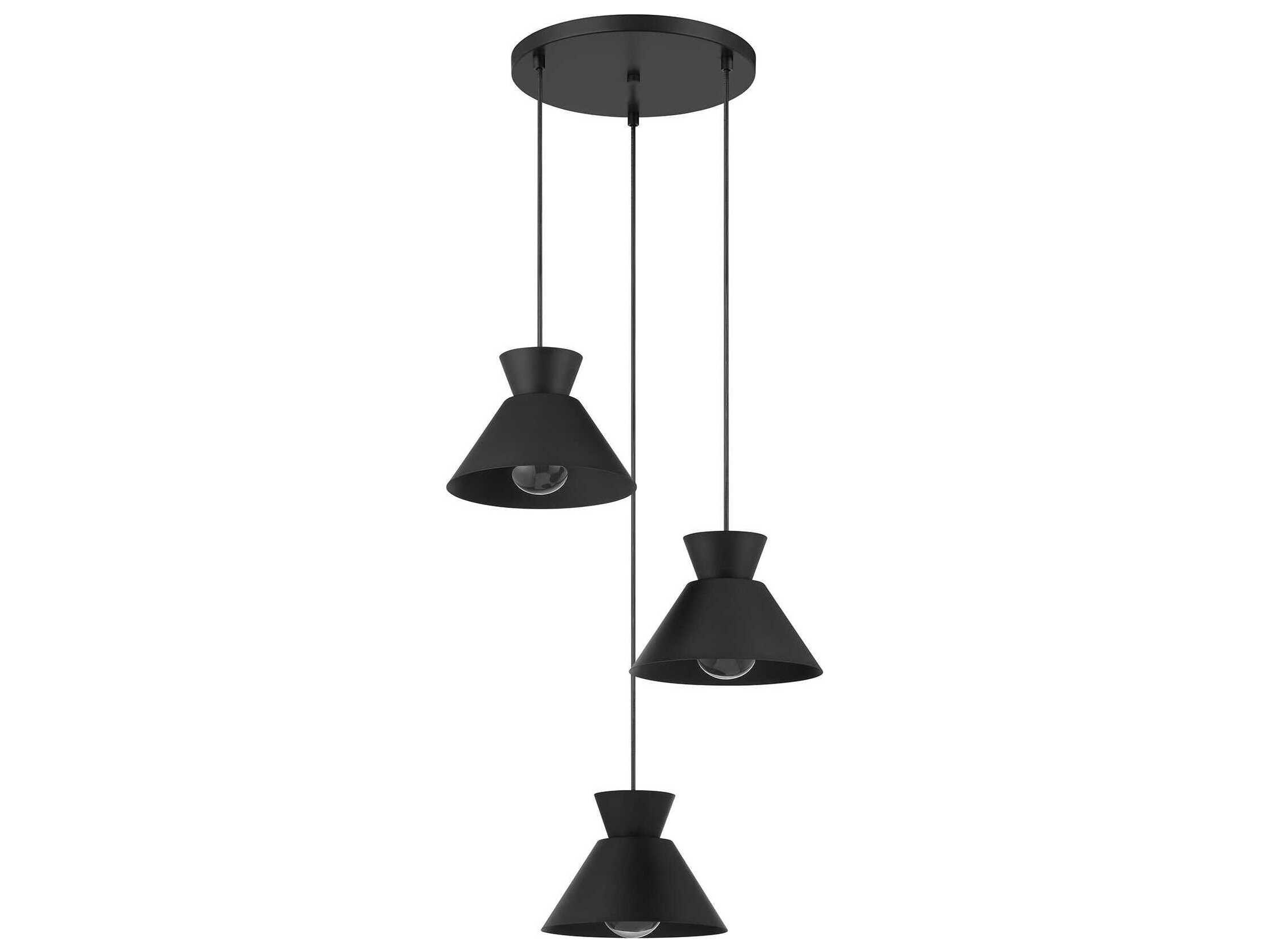 Savoy House Meridian 3-Light Matte Black Pendant