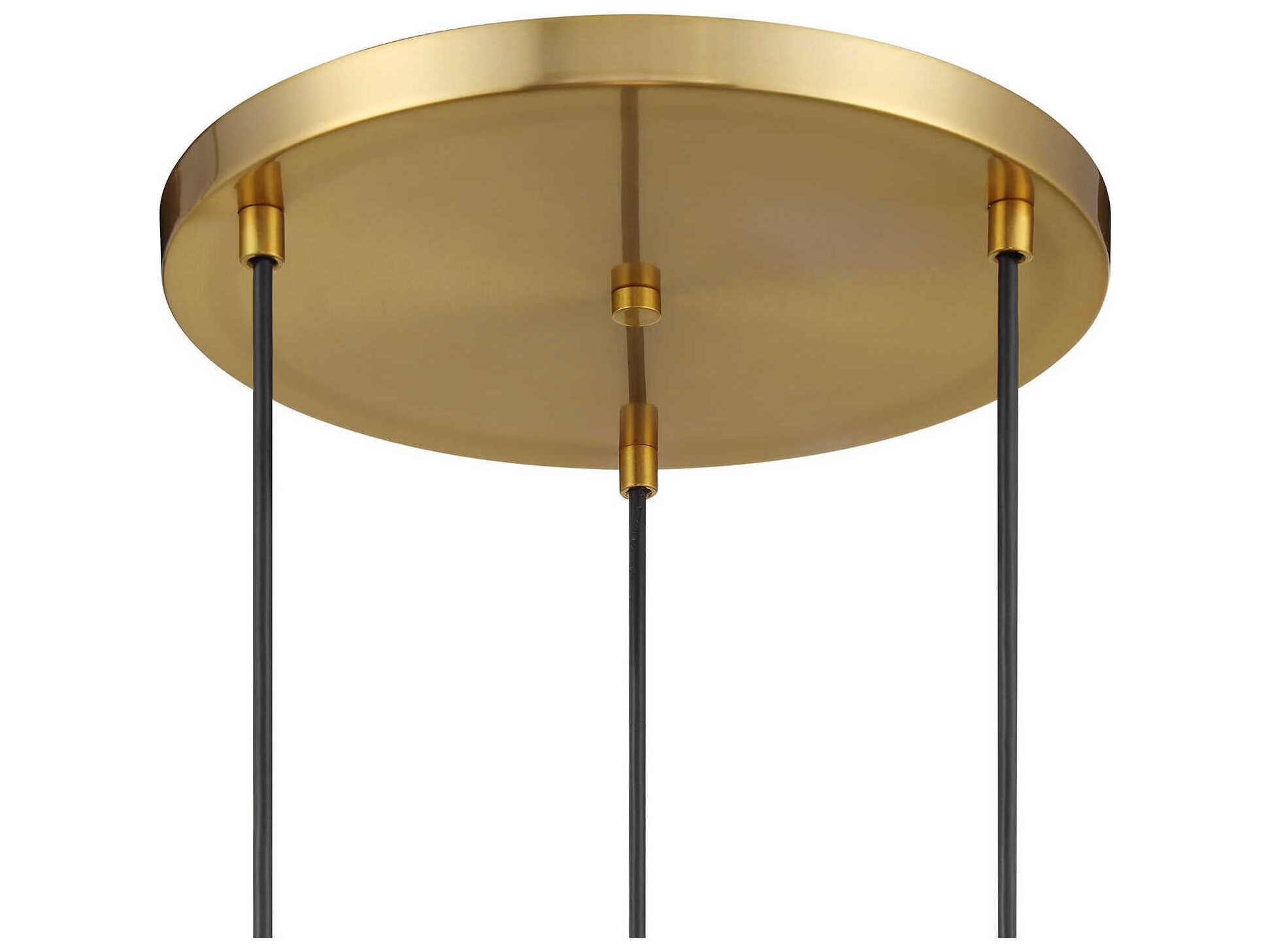 Savoy House Meridian 3-Light Natural Brass Pendant