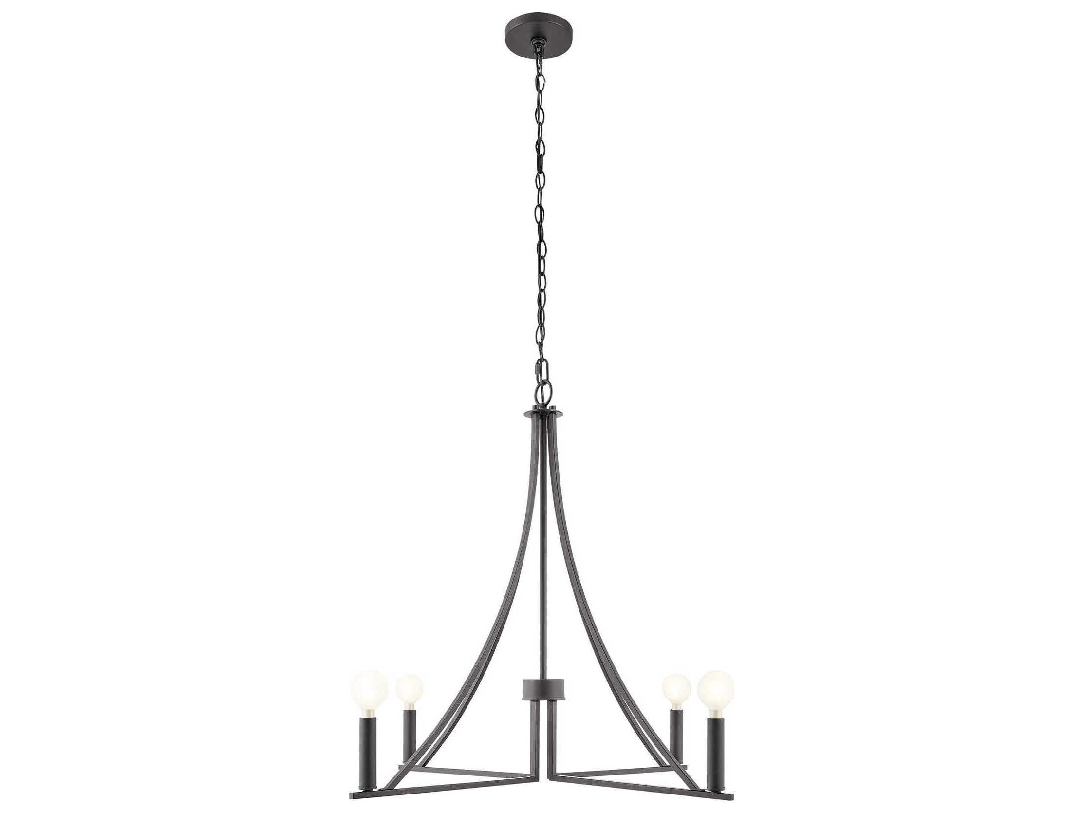 Savoy House Meridian 4-Light Matte Black Chandelier