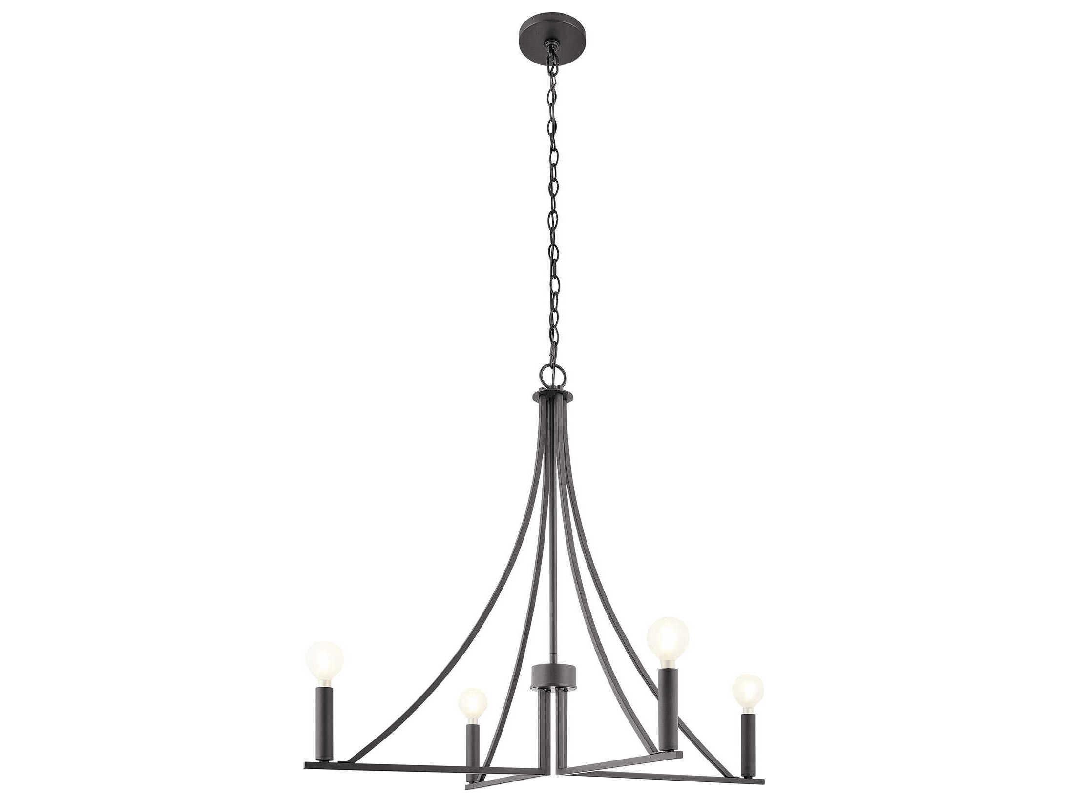 Savoy House Meridian 4-Light Matte Black Chandelier