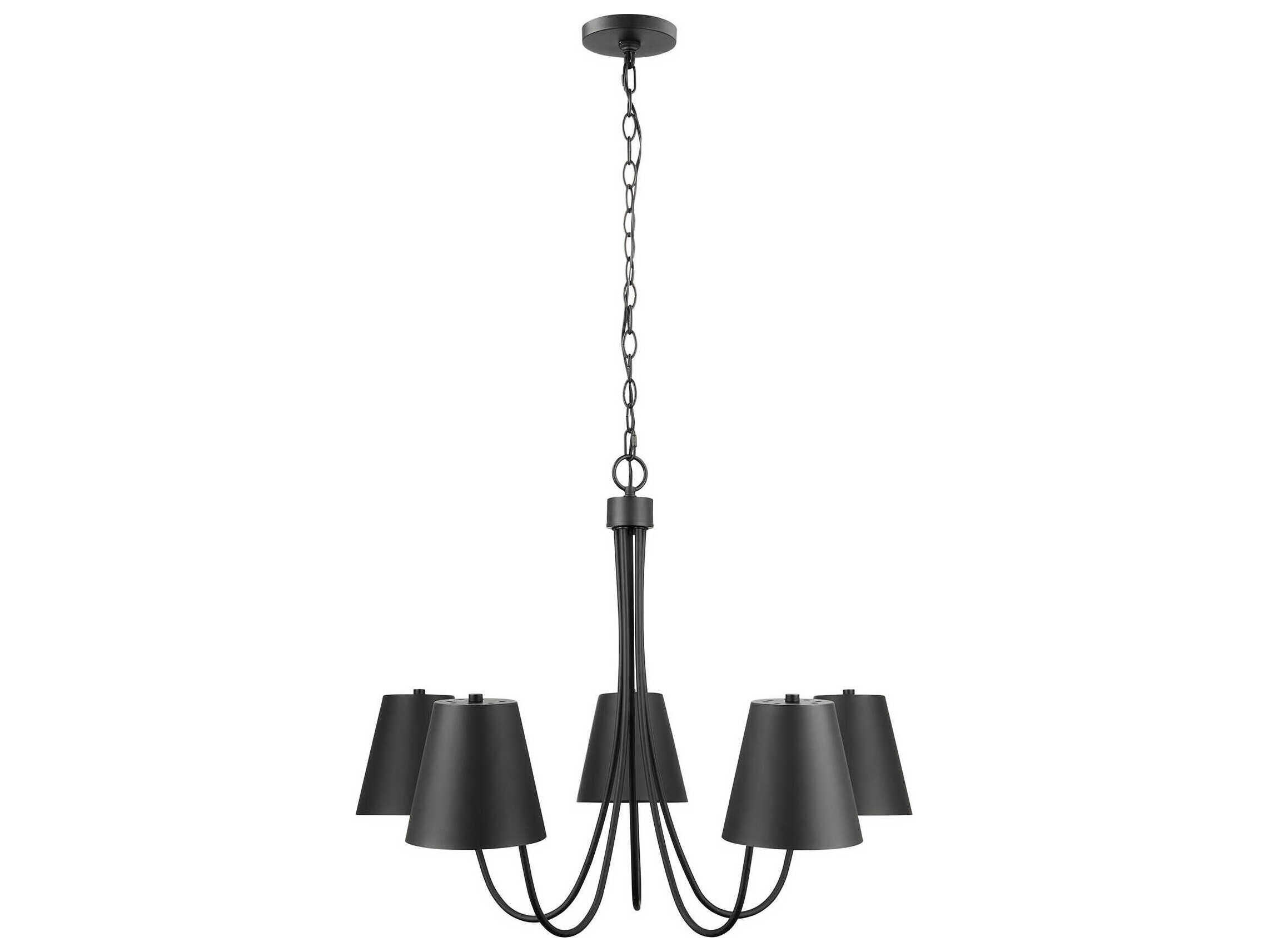 Savoy House Meridian 5-Light Matte Black Empire Chandelier