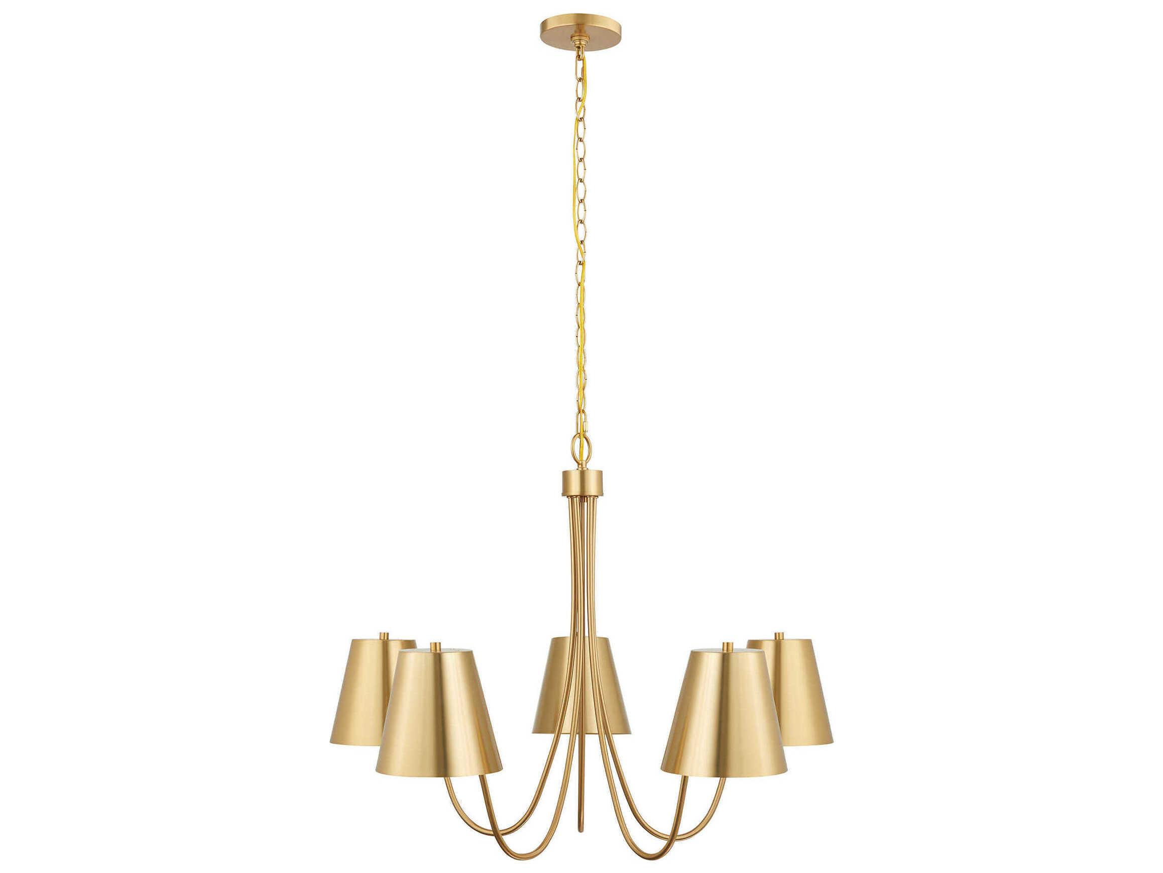 Savoy House Meridian 5-Light Natural Brass Empire Chandelier
