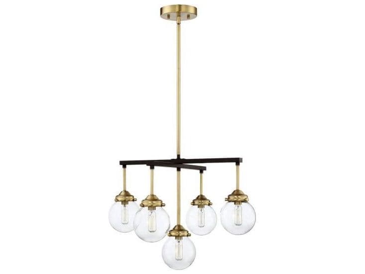 Savoy House Meridian 5-Light Oil Rubbed Bronze Brass Candelabra Chandelier