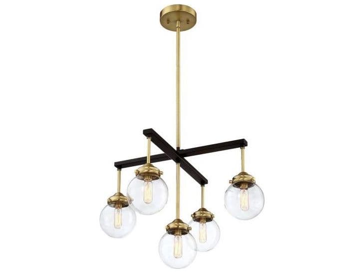 Savoy House Meridian 5-Light Oil Rubbed Bronze Brass Candelabra Chandelier