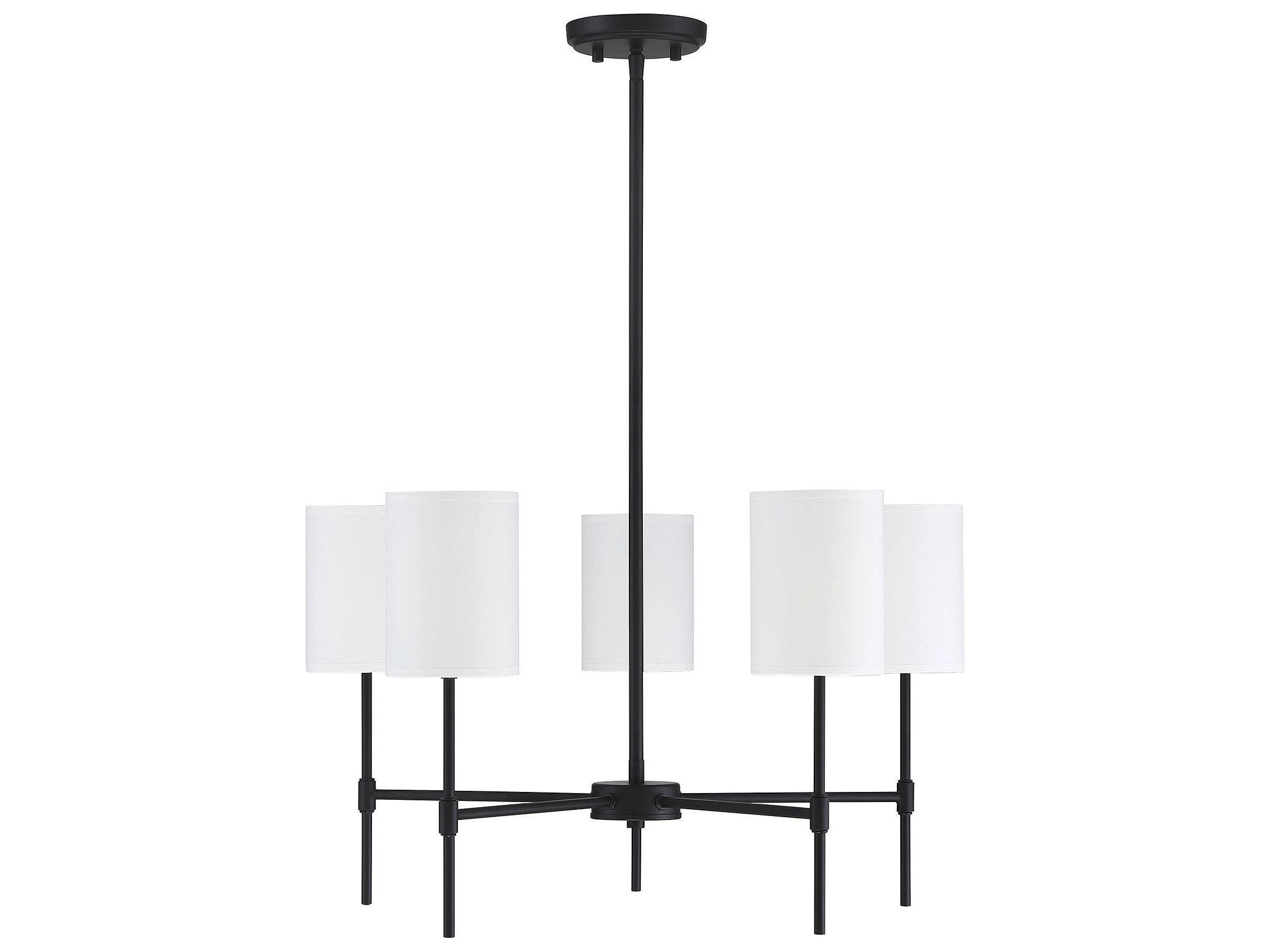 Savoy House Meridian 5-Light Matte Black Empire Chandelier