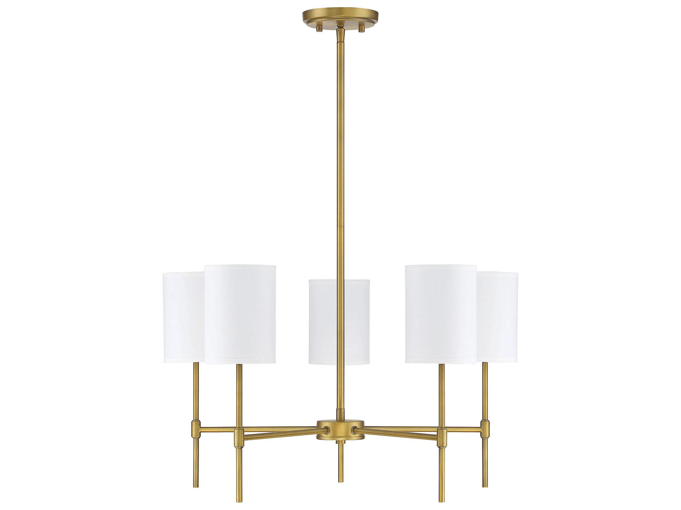 Savoy House Meridian 5-Light Natural Brass Empire Chandelier