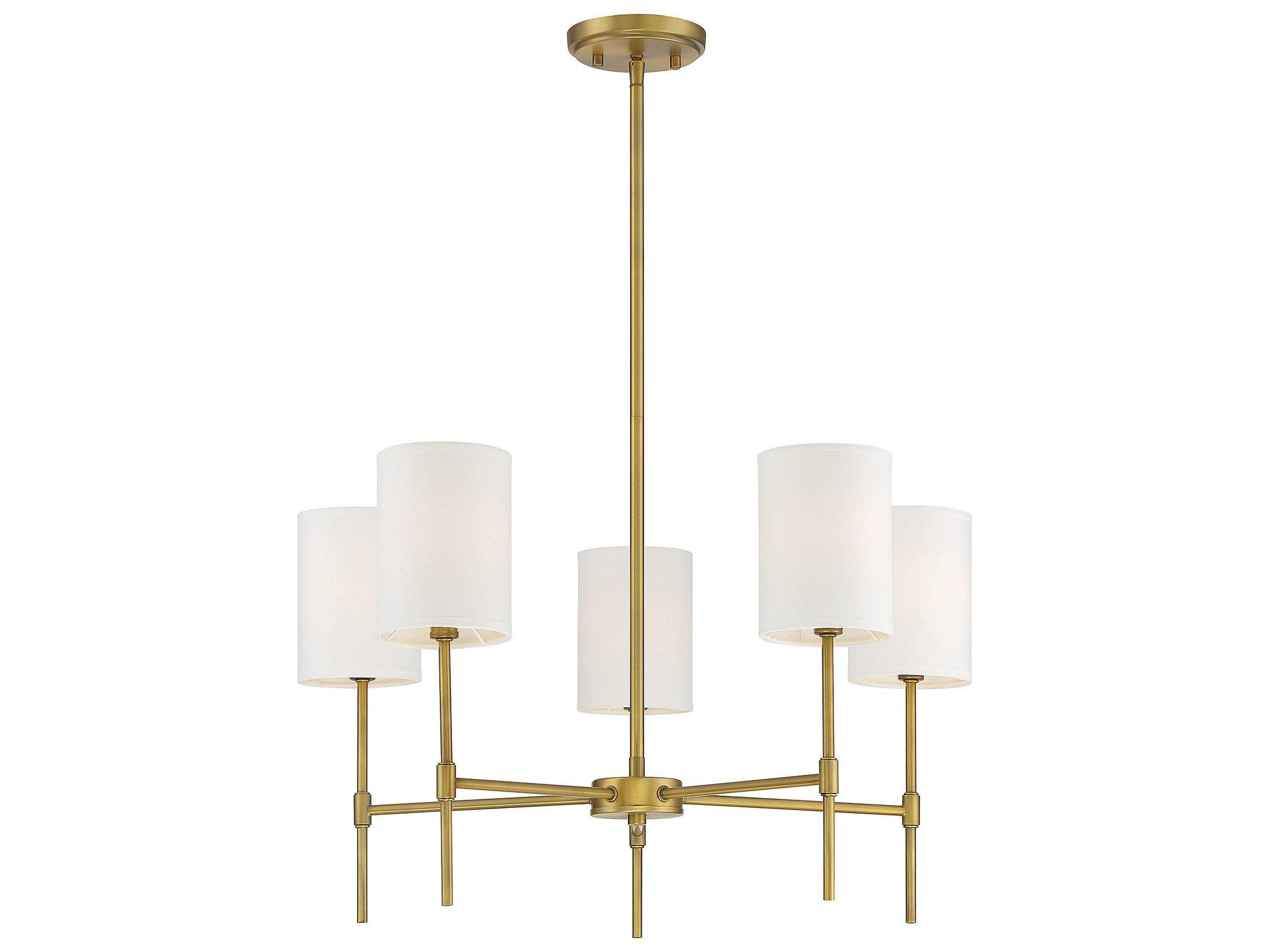 Savoy House Meridian 5-Light Natural Brass Empire Chandelier
