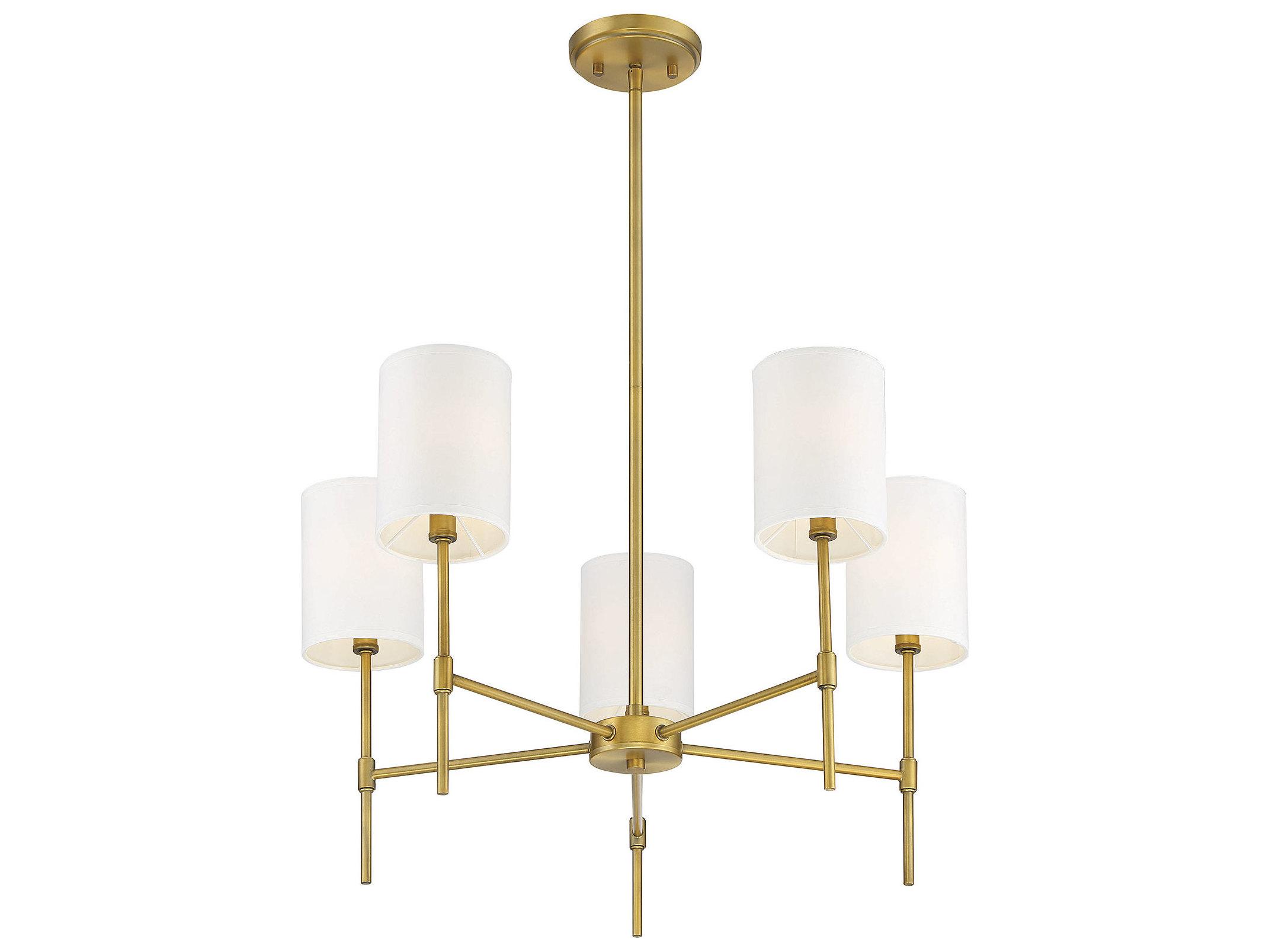 Savoy House Meridian 5-Light Natural Brass Empire Chandelier
