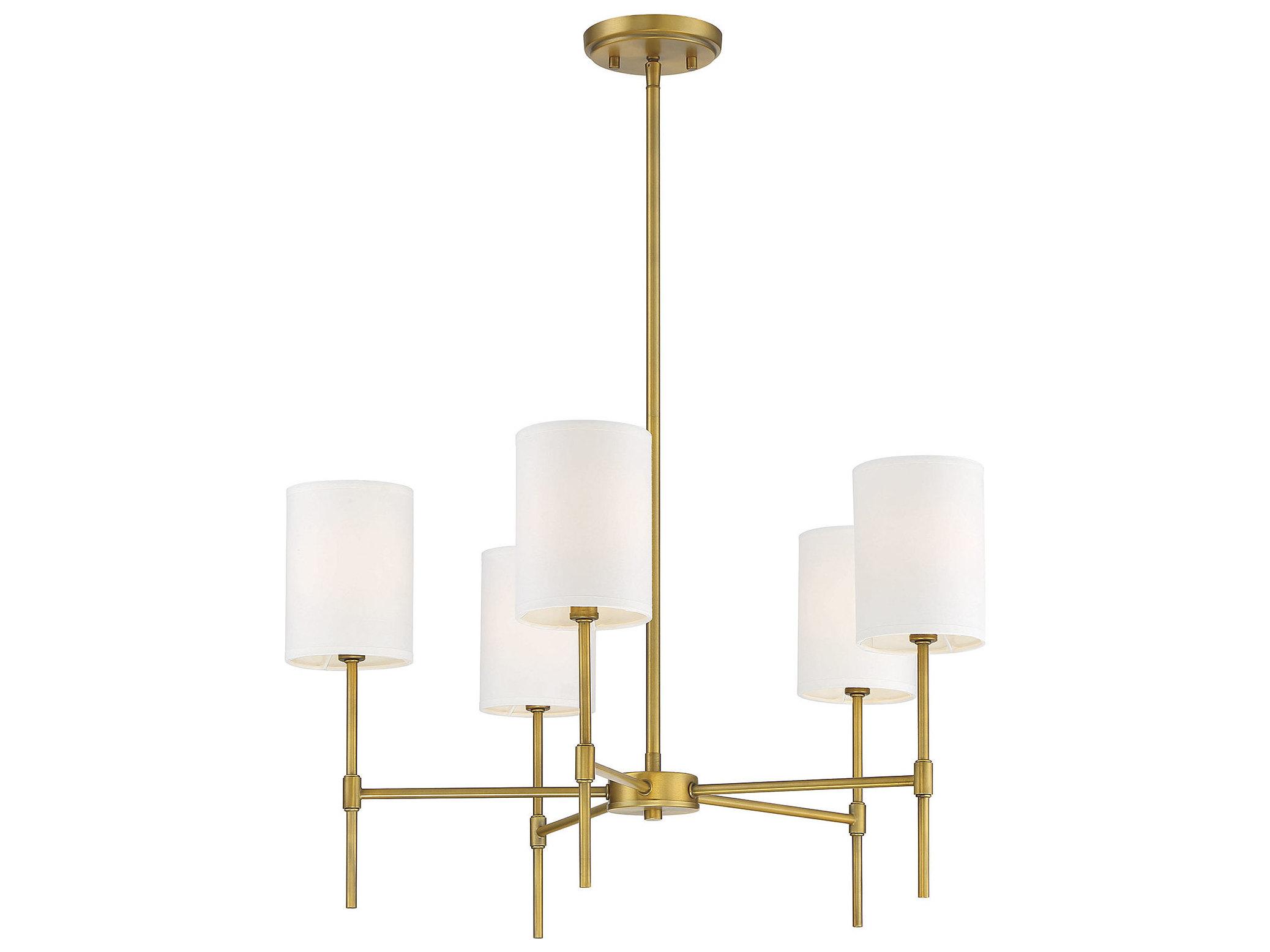 Savoy House Meridian 5-Light Natural Brass Empire Chandelier