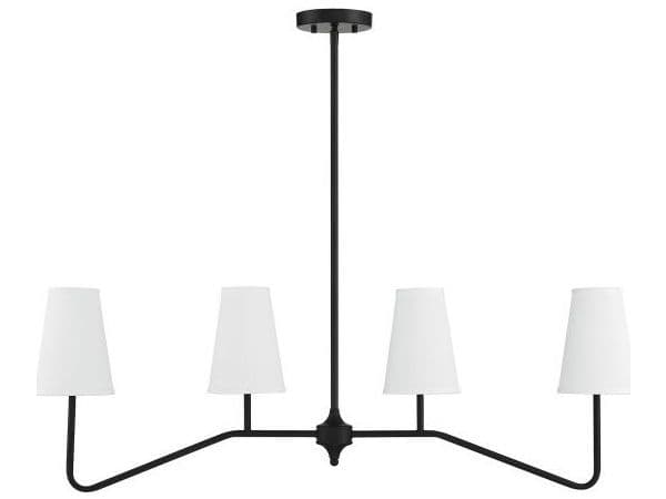 Savoy House Meridian 4-Light Matte Black Cylinder Island Pendant
