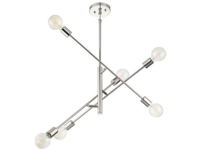 Savoy House Meridian 6-Light Polished Nickel Sputnik Chandelier
