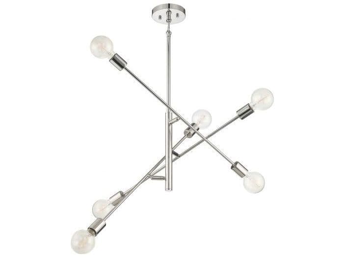 Savoy House Meridian 6-Light Polished Nickel Sputnik Chandelier