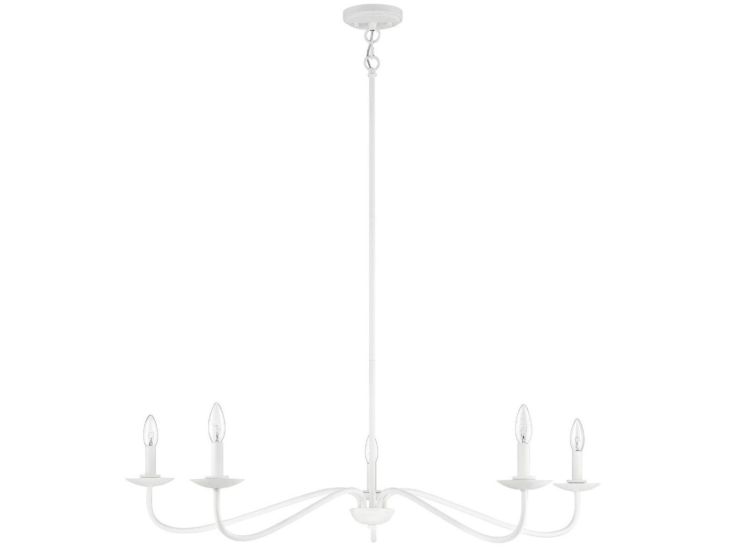 Savoy House Meridian 5-Light Bisque White Candelabra Chandelier