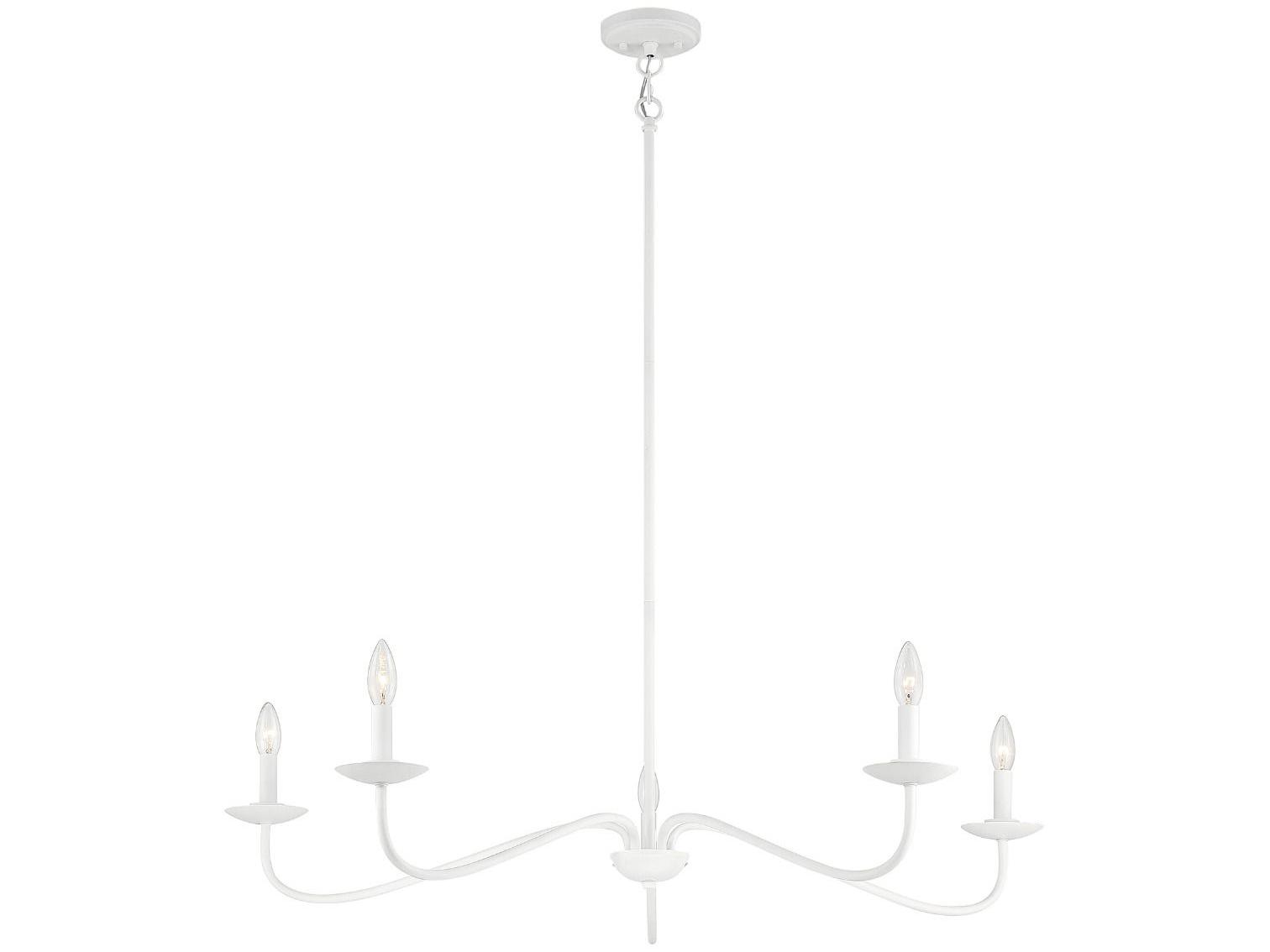 Savoy House Meridian 5-Light Bisque White Candelabra Chandelier