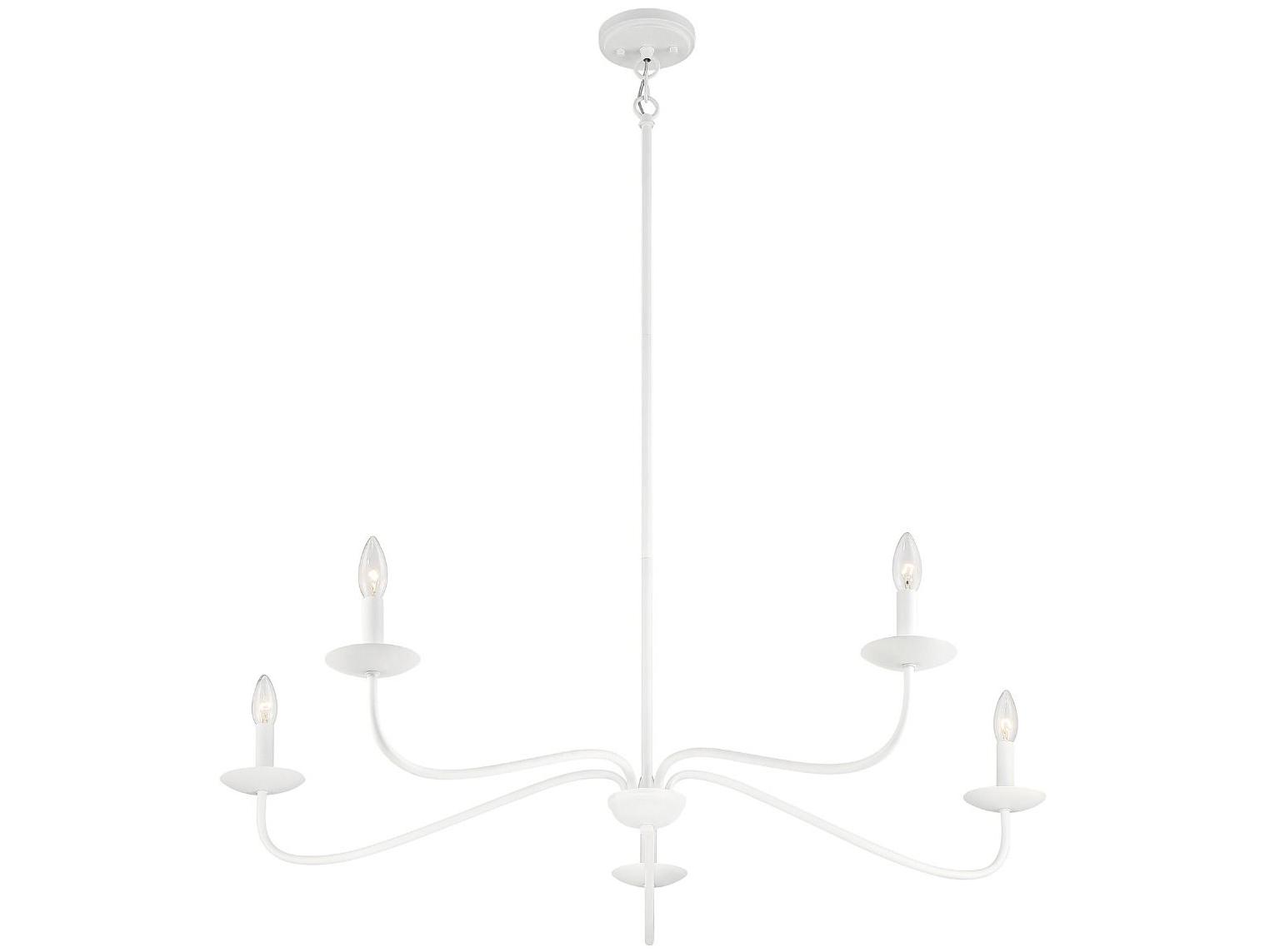 Savoy House Meridian 5-Light Bisque White Candelabra Chandelier