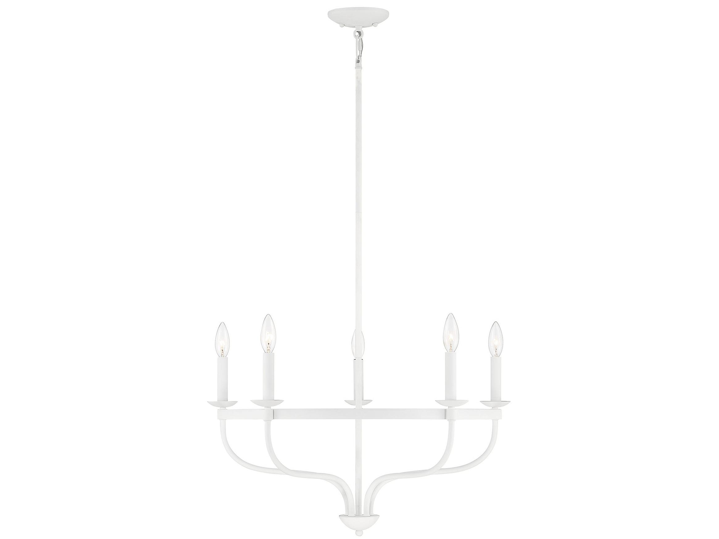 Savoy House Meridian 5-Light Bisque White Candelabra Chandelier