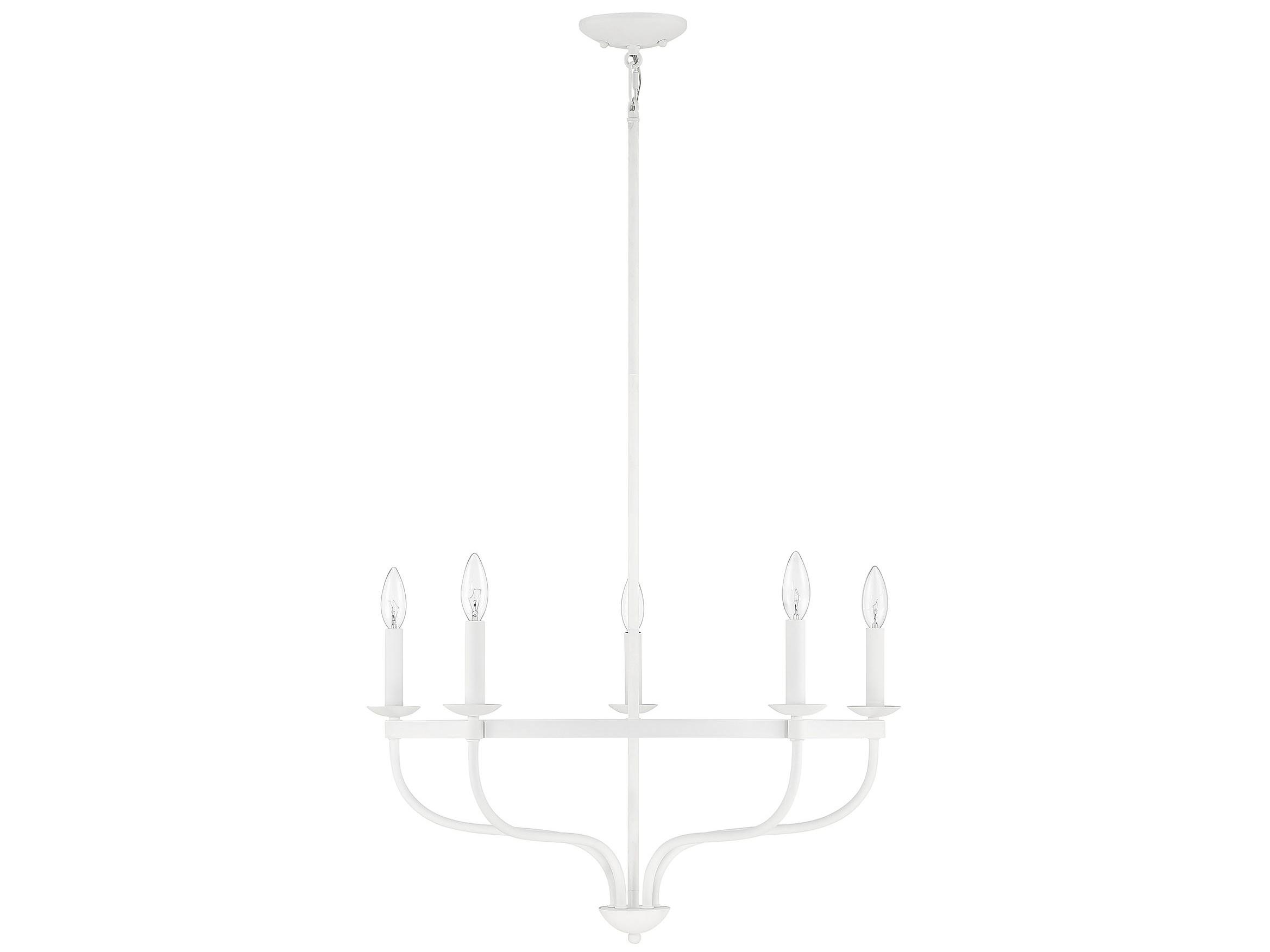 Savoy House Meridian 5-Light Bisque White Candelabra Chandelier