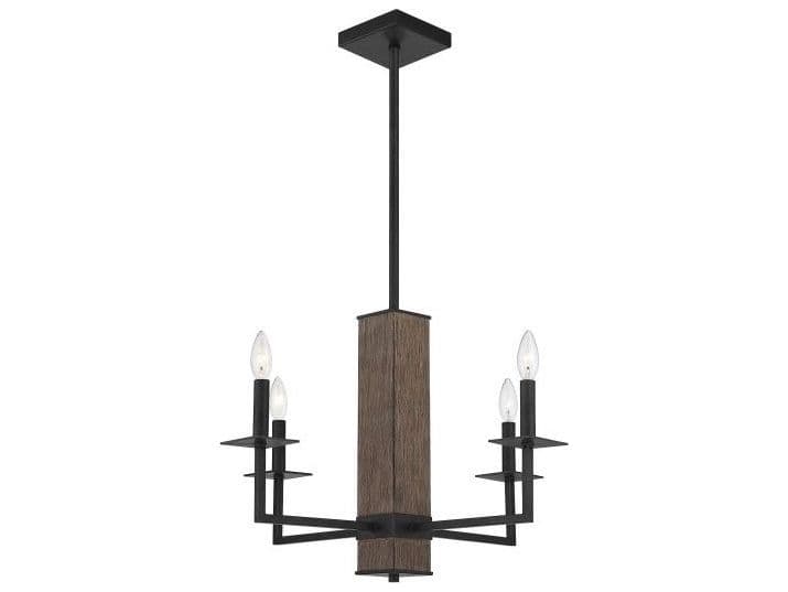 Savoy House Meridian 4-Light Remington Black Candelabra Chandelier
