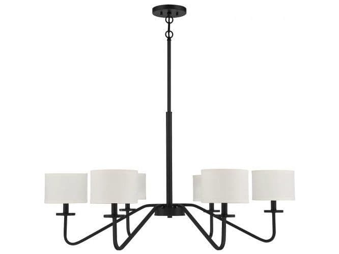 Savoy House Meridian 6-Light Matte Black Empire Chandelier