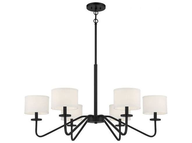 Savoy House Meridian 6-Light Matte Black Empire Chandelier