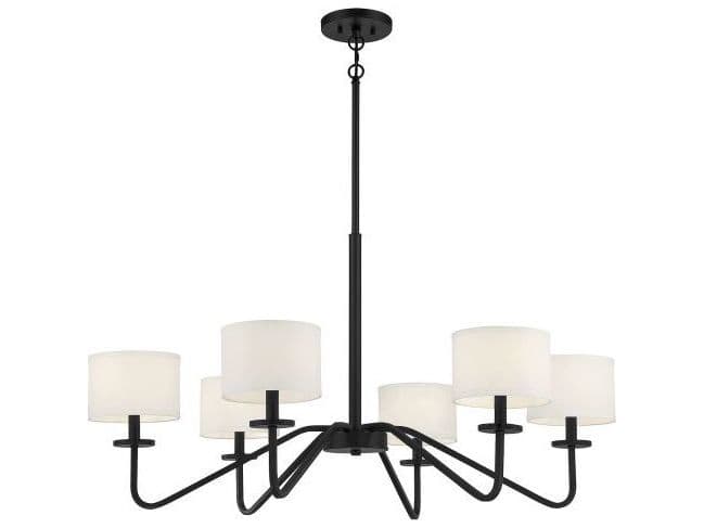 Savoy House Meridian 6-Light Matte Black Empire Chandelier