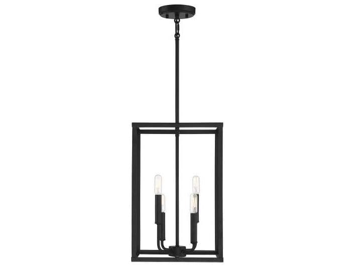 Savoy House Meridian 4-Light Matte Black Mini Pendant