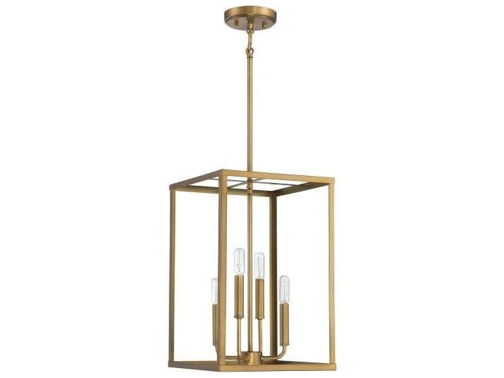 Savoy House Meridian 4-Light Natural Brass Mini Pendant