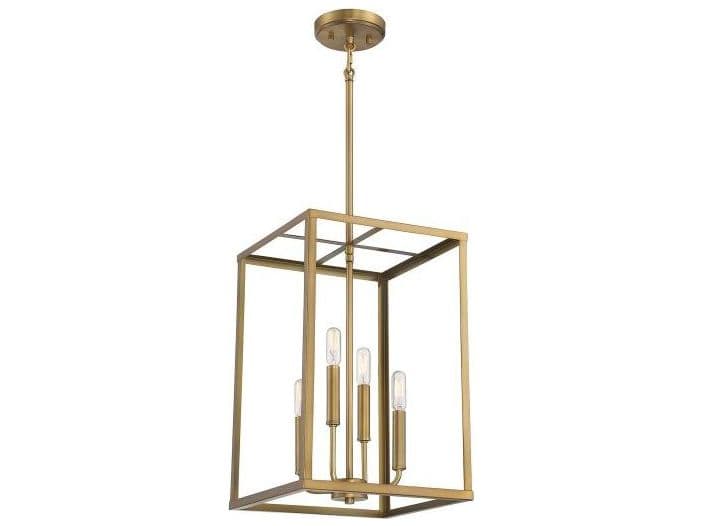 Savoy House Meridian 4-Light Natural Brass Mini Pendant