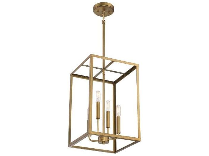 Savoy House Meridian 4-Light Natural Brass Mini Pendant