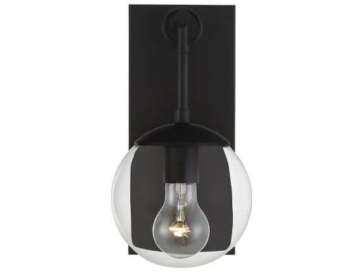 Savoy House Meridian 1 - Light Glass Outdoor Wall Light with Clear