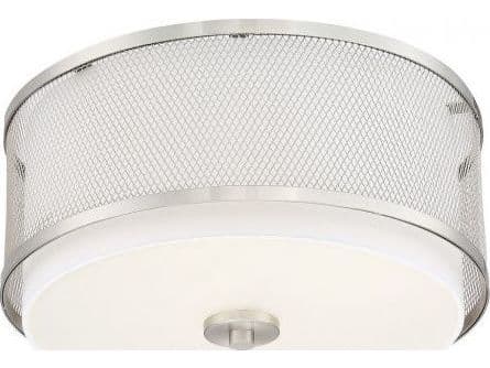 Savoy House Meridian 3-Light Brushed Nickel Drum Flush Mount