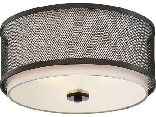 Savoy House Meridian 3-Light Oil Rubbed Bronze Drum Flush Mount