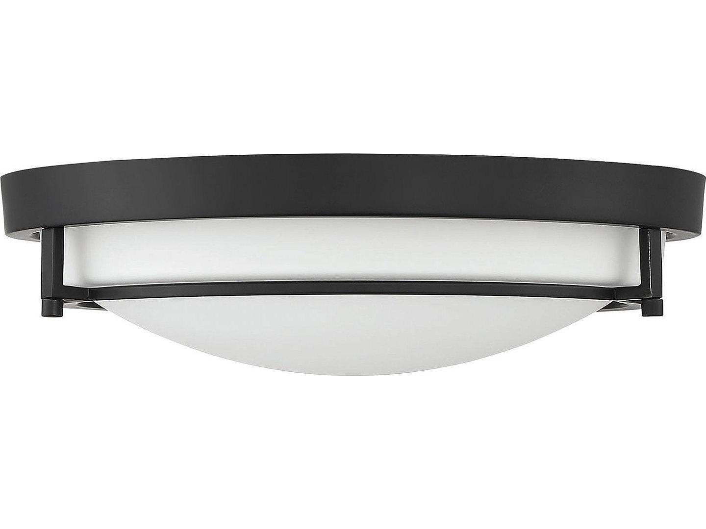 Savoy House Meridian 2-Light Matte Black Glass Bowl Geometric Flush Mount