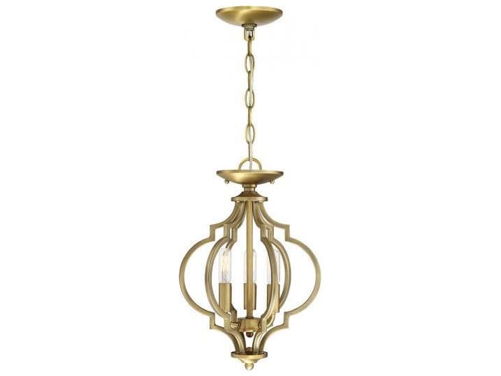 Savoy House Meridian 3-Light Natural Brass Mini Pendant