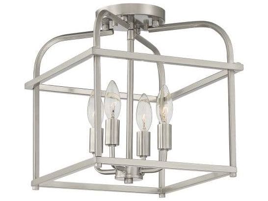 Savoy House Meridian 4-Light Brushed Nickel Semi Flush Mount