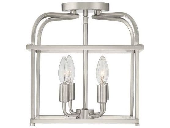 Savoy House Meridian 4-Light Brushed Nickel Semi Flush Mount
