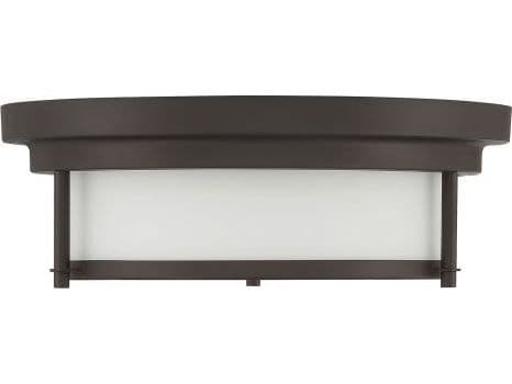 Savoy House Meridian 2-Light Oil Rubbed Bronze Glass Drum Flush Mount