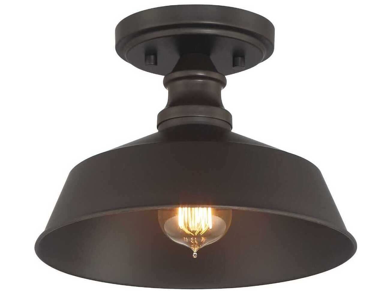 Savoy House Meridian 1-Light Oil Rubbed Bronze Semi Flush Mount