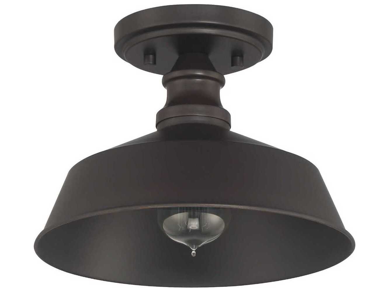 Savoy House Meridian 1-Light Oil Rubbed Bronze Semi Flush Mount