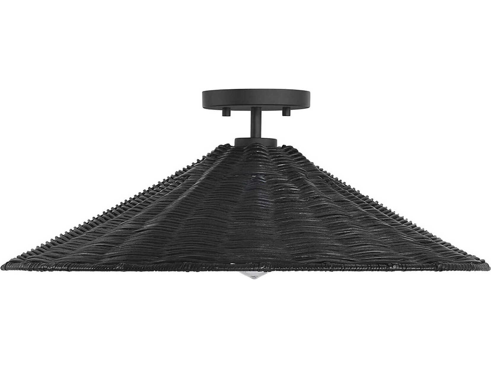Savoy House Meridian 1-Light Matte Black Semi Flush Mount