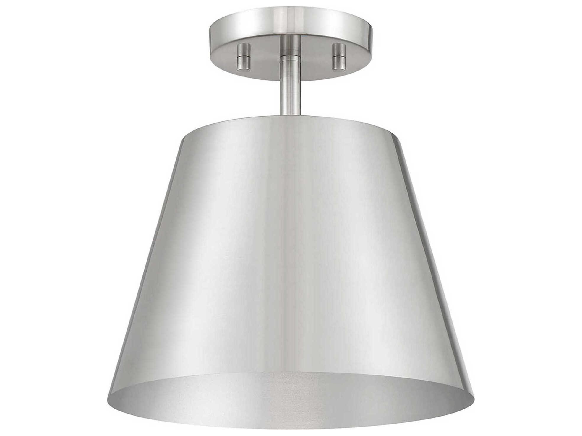 Savoy House Meridian 1-Light Brushed Nickel Empire Semi Flush Mount
