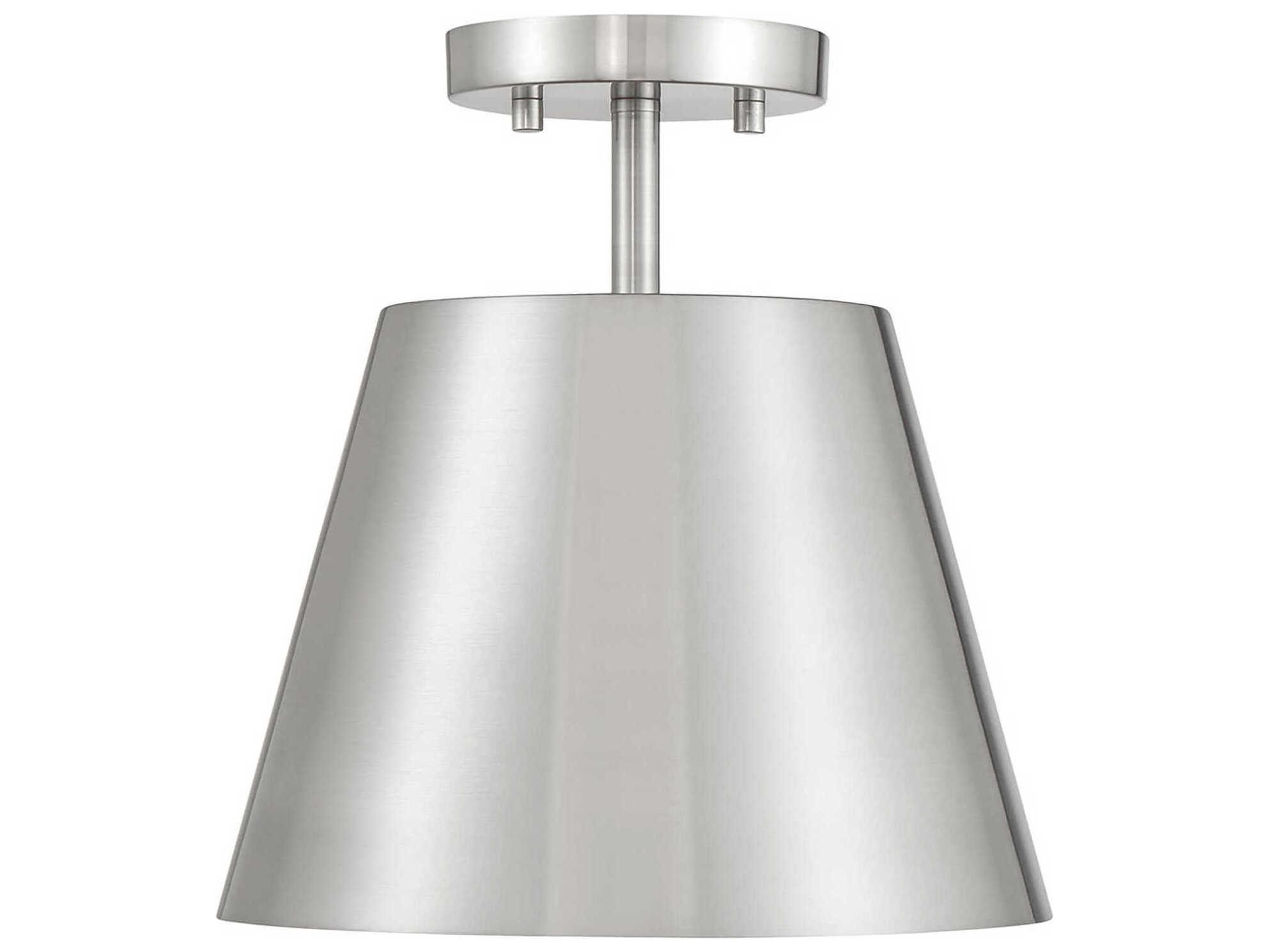 Savoy House Meridian 1-Light Brushed Nickel Empire Semi Flush Mount