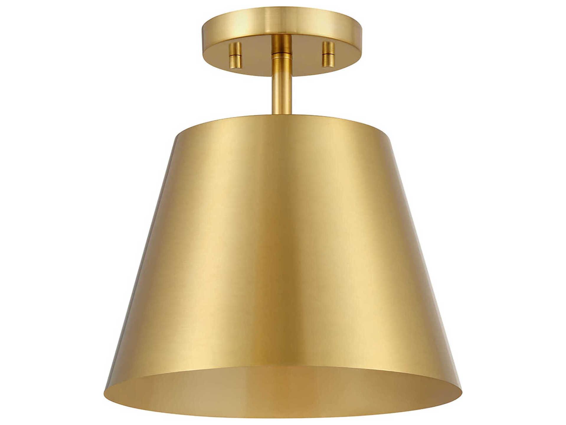 Savoy House Meridian 1-Light Natural Brass Empire Semi Flush Mount